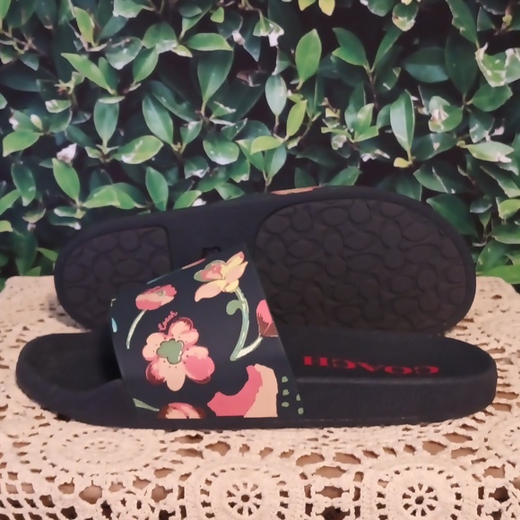 🍃🌺Coach Uli Sport Slide With Floral Size 10 - Picture 3 of 4